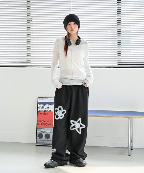 UNE MANSION（ユヌマンション）の「バイカラーステッチアンバランスビンテージレイヤードカットソー（Tシャツ/カットソー・レディース・ブラック/アイボリー/チャコール/ピンク・FREE）」の5枚目の写真