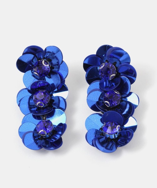 FOREVER 21(フォーエバー トゥエンティーワン)の「フラワーモチーフピアス3(ピアス(両耳用)・レディース・ホワイト系その他/その他/ブラック/ブルー・FREE)」の3枚目の写真