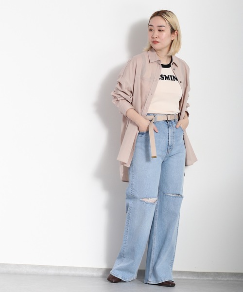 cepo（セポ）の「インド綿 セイヒンゾメキリカエロングシャツ（シャツ/ブラウス・レディース・オフホワイト/ライム/パープル/ベージュ・M）」の17枚目の写真