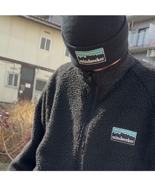 mindseeker（マインドシーカー）の「Mountain Logo Reversible Boa Jacket（ブルゾン・メンズ・ベージュ/ブラック・MEDIUM/SMALL）」の19枚目の写真