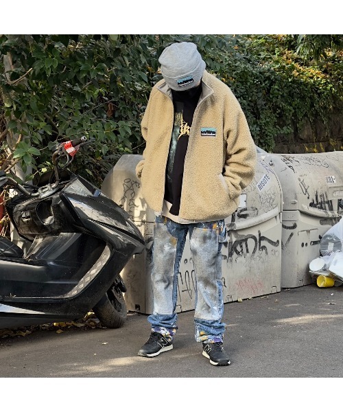 mindseeker（マインドシーカー）の「Mountain Logo Reversible Boa Jacket（ブルゾン・メンズ・ベージュ/ブラック・MEDIUM/SMALL）」の20枚目の写真