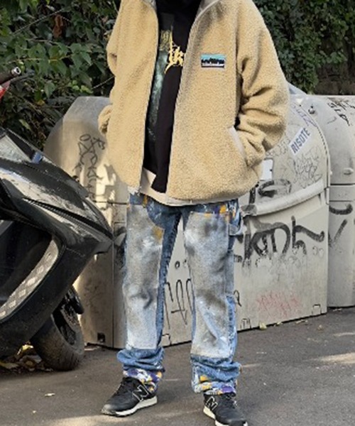 mindseeker（マインドシーカー）の「Mountain Logo Reversible Boa Jacket（ブルゾン・メンズ・ベージュ/ブラック・MEDIUM/SMALL）」の8枚目の写真