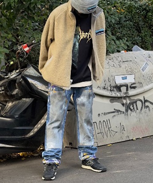 mindseeker（マインドシーカー）の「Mountain Logo Reversible Boa Jacket（ブルゾン・メンズ・ベージュ/ブラック・MEDIUM/SMALL）」の9枚目の写真