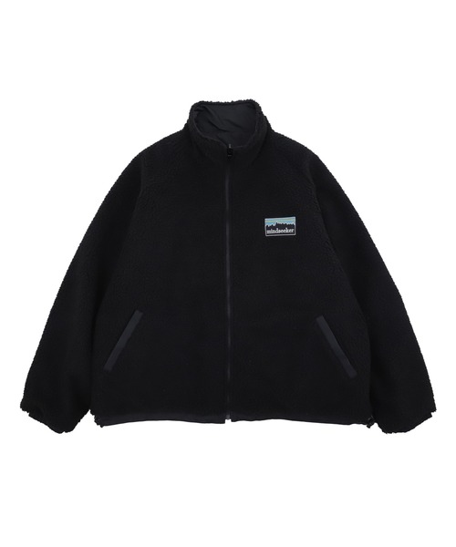 mindseeker（マインドシーカー）の「Mountain Logo Reversible Boa Jacket（ブルゾン・メンズ・ベージュ/ブラック・MEDIUM/SMALL）」の6枚目の写真