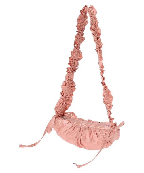 earth music&ecology（アースミュージックアンドエコロジー）の「ギャザーボディバッグ（エコバッグ/サブバッグ・レディース・アイボリー/ブラック/ピンク・FREE）」の13枚目の写真