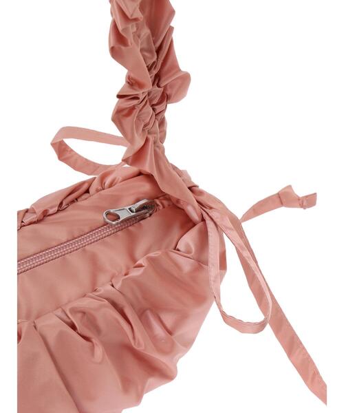 earth music&ecology（アースミュージックアンドエコロジー）の「ギャザーボディバッグ（エコバッグ/サブバッグ・レディース・アイボリー/ブラック/ピンク・FREE）」の10枚目の写真