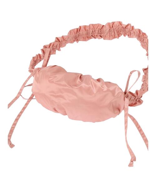 earth music&ecology（アースミュージックアンドエコロジー）の「ギャザーボディバッグ（エコバッグ/サブバッグ・レディース・アイボリー/ブラック/ピンク・FREE）」の8枚目の写真