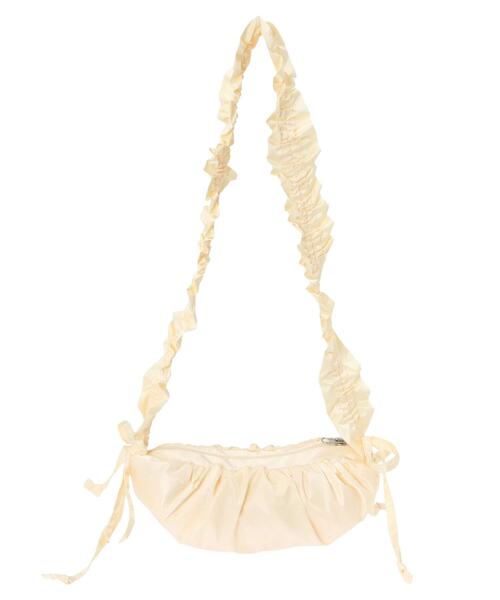 earth music&ecology（アースミュージックアンドエコロジー）の「ギャザーボディバッグ（エコバッグ/サブバッグ・レディース・アイボリー/ブラック/ピンク・FREE）」の6枚目の写真