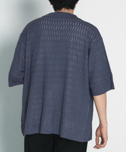 SELLE GLANT(セレグランテ)の「SHEER KNIT SHIRT/スカシアミニットシャツ(シャツ/ブラウス・メンズ・グレイッシュブルー/マスタード・SMALL/MEDIUM/LARGE)」の21枚目の写真