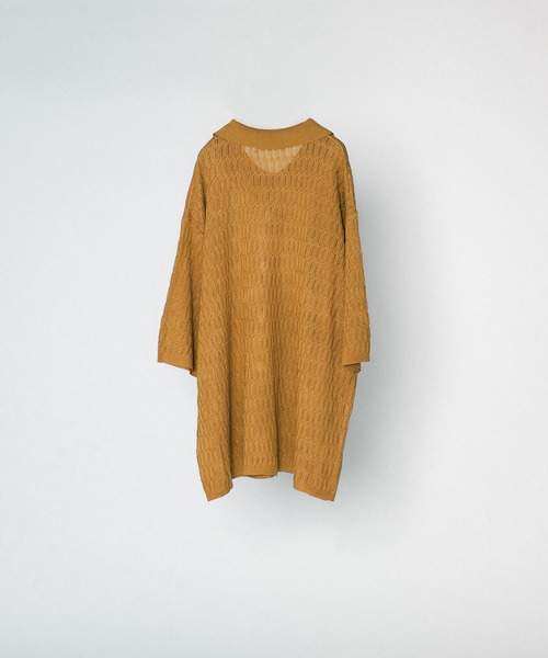 SELLE GLANT(セレグランテ)の「SHEER KNIT SHIRT/スカシアミニットシャツ(シャツ/ブラウス・メンズ・グレイッシュブルー/マスタード・SMALL/MEDIUM/LARGE)」の15枚目の写真