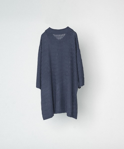 SELLE GLANT(セレグランテ)の「SHEER KNIT SHIRT/スカシアミニットシャツ(シャツ/ブラウス・メンズ・グレイッシュブルー/マスタード・SMALL/MEDIUM/LARGE)」の9枚目の写真