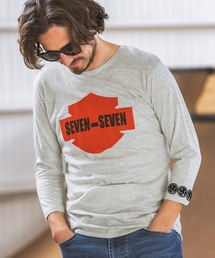 seventy seven（セブンティセブン）の「mlt4670- light onz  3-4 sleeve t-shirts (emblem) カットソー（Tシャツ/カットソー）」