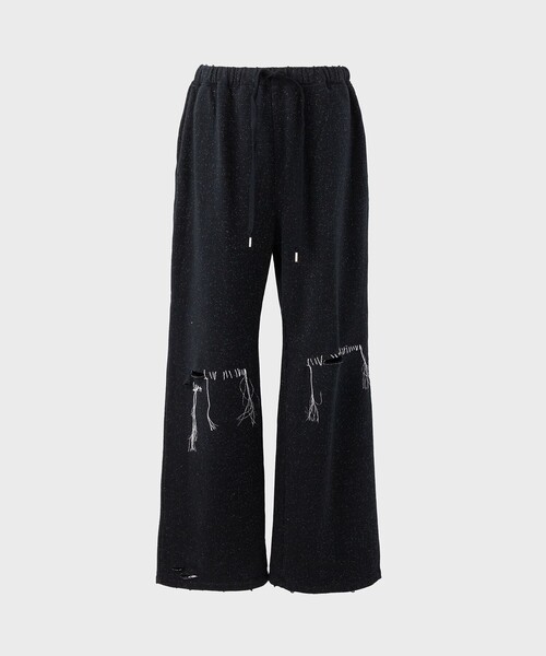 DISCOVERED(ディスカバード)の「KILAKILA DAMAGE SWEAT PANTS(スウェットパンツ・メンズ・グレー/ブラック・3)」の1枚目の写真