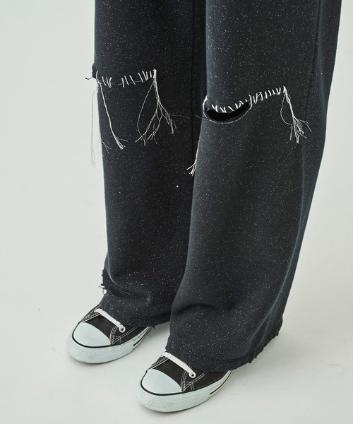 DISCOVERED(ディスカバード)の「KILAKILA DAMAGE SWEAT PANTS(スウェットパンツ・メンズ・グレー/ブラック・3)」の10枚目の写真