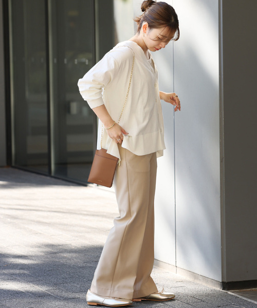 JOURNAL STANDARD relume（ジャーナルスタンダード　レリューム）の「《追加》クールコットンVネックカーディガン（カーディガン/ボレロ・レディース・ネイビー/ピンク/ホワイト系その他/ベージュ系その他・FREE）」の6枚目の写真