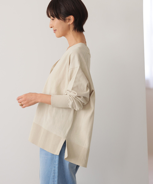 JOURNAL STANDARD relume（ジャーナルスタンダード　レリューム）の「《追加》クールコットンVネックカーディガン（カーディガン/ボレロ・レディース・ネイビー/ピンク/ホワイト系その他/ベージュ系その他・FREE）」の14枚目の写真