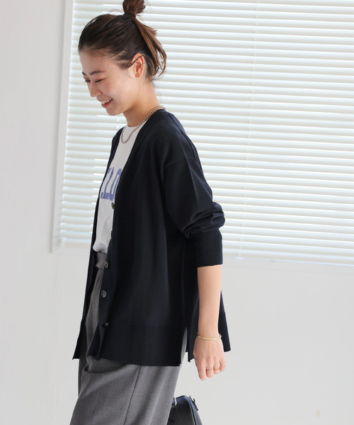 JOURNAL STANDARD relume（ジャーナルスタンダード　レリューム）の「《追加》クールコットンVネックカーディガン（カーディガン/ボレロ・レディース・ネイビー/ピンク/ホワイト系その他/ベージュ系その他・FREE）」の21枚目の写真