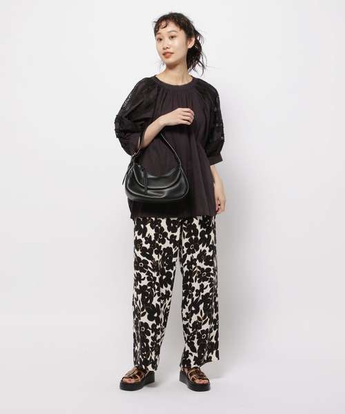 niko and...（ニコアンド）の「DRYユルプリントパンツ（その他パンツ・レディース・ブラック/ホワイト/チャコール/ダークブルー/スモーク/ライトグリーン・FREE）」の14枚目の写真