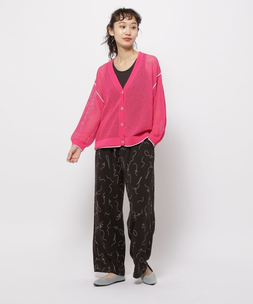 niko and...（ニコアンド）の「DRYユルプリントパンツ（その他パンツ・レディース・ブラック/ホワイト/チャコール/ダークブルー/スモーク/ライトグリーン・FREE）」の12枚目の写真