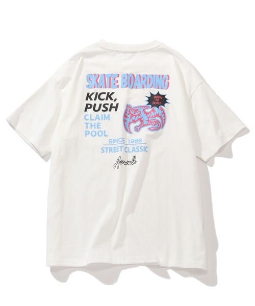 AIRWALK(エアウォーク)の「【AIRWALK/エアウォーク】アートワークデザイン ハーフスリーブTシャツ(Tシャツ/カットソー・メンズ・ホワイト/ダークブルー/ブラック・M/L/LL)」の5枚目の写真