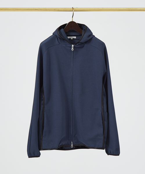 DESIGNWORKS(デザインワークス)の「【セットアップ対応】パイピング ジップパーカー(パーカー・メンズ・ネイビー/グレイッシュベージュ/ブラック・50/48/46)」の2枚目の写真