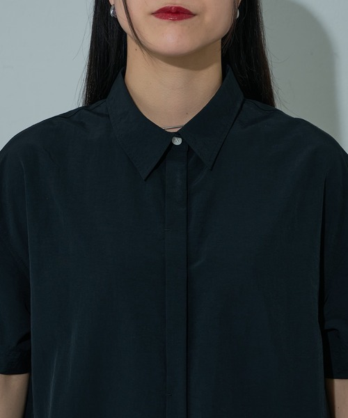 COLONY 2139（コロニートゥーワンスリーナイン）の「ハーフスリーブシャツワンピース（シャツワンピース・レディース・グレー/ブラック・FREE）」の21枚目の写真