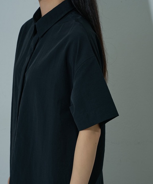 COLONY 2139（コロニートゥーワンスリーナイン）の「ハーフスリーブシャツワンピース（シャツワンピース・レディース・グレー/ブラック・FREE）」の22枚目の写真