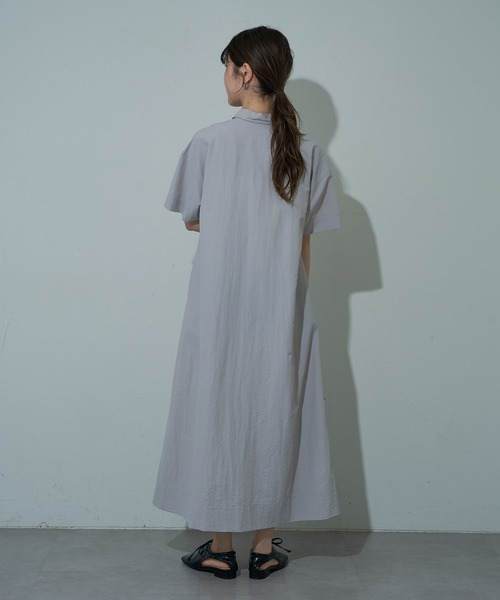 COLONY 2139（コロニートゥーワンスリーナイン）の「ハーフスリーブシャツワンピース（シャツワンピース・レディース・グレー/ブラック・FREE）」の14枚目の写真