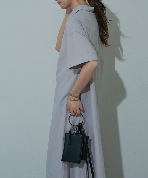COLONY 2139（コロニートゥーワンスリーナイン）の「ハーフスリーブシャツワンピース（シャツワンピース・レディース・グレー/ブラック・FREE）」の17枚目の写真