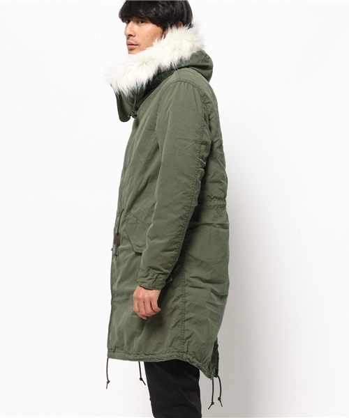 SEVENDAYS=SUNDAY(セブンデイズサンデイ)の「ALPHA M-65 PARKAジャケット(ピーコート・メンズ・ブラック/オリーブ・MEDIUM/LARGE)」の9枚目の写真