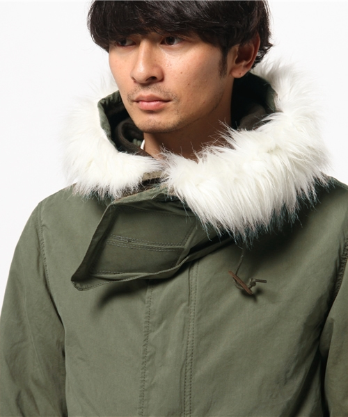 SEVENDAYS=SUNDAY(セブンデイズサンデイ)の「ALPHA M-65 PARKAジャケット(ピーコート・メンズ・ブラック/オリーブ・MEDIUM/LARGE)」の3枚目の写真