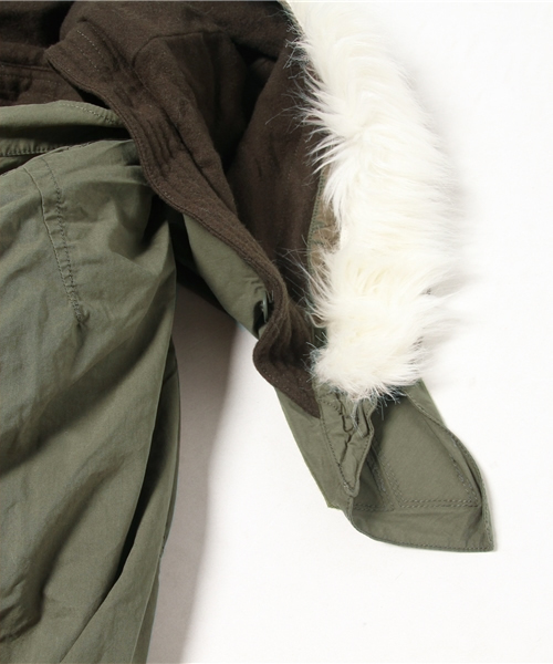 SEVENDAYS=SUNDAY(セブンデイズサンデイ)の「ALPHA M-65 PARKAジャケット(ピーコート・メンズ・ブラック/オリーブ・MEDIUM/LARGE)」の6枚目の写真