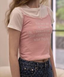 WEGO | WEGO/【24年春夏新作】レースロゴキャミソール(キャミソール)