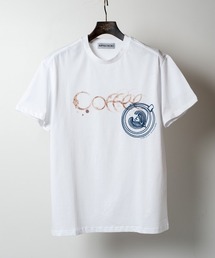 LATTE(ラテ)コーマ糸コットン クルーネック プリント Tシャツ