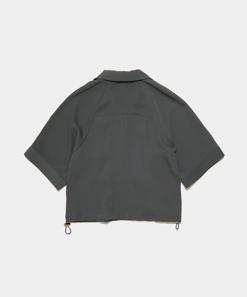 CITY TOKYO(シティトウキョウ)の「<セットアップ対応><2WAY><手洗い可能><接触冷感>ダブルクロスオープンカラーシャツ(シャツ/ブラウス・レディース・ダークグレー/ライトグレー/ネイビー/ブラック・FREE)」の5枚目の写真