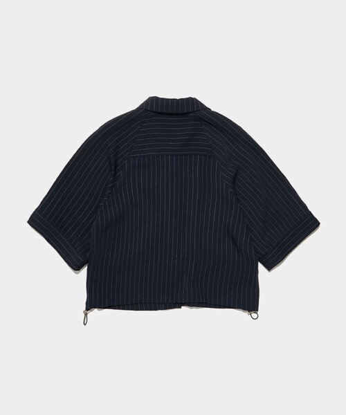 CITY TOKYO(シティトウキョウ)の「<セットアップ対応><2WAY><手洗い可能><接触冷感>ダブルクロスオープンカラーシャツ(シャツ/ブラウス・レディース・ダークグレー/ライトグレー/ネイビー/ブラック・FREE)」の7枚目の写真