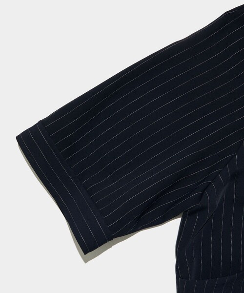 CITY TOKYO(シティトウキョウ)の「<セットアップ対応><2WAY><手洗い可能><接触冷感>ダブルクロスオープンカラーシャツ(シャツ/ブラウス・レディース・ダークグレー/ライトグレー/ネイビー/ブラック・FREE)」の9枚目の写真