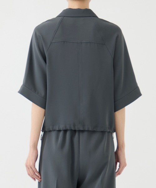 CITY TOKYO(シティトウキョウ)の「<セットアップ対応><2WAY><手洗い可能><接触冷感>ダブルクロスオープンカラーシャツ(シャツ/ブラウス・レディース・ダークグレー/ライトグレー/ネイビー/ブラック・FREE)」の20枚目の写真