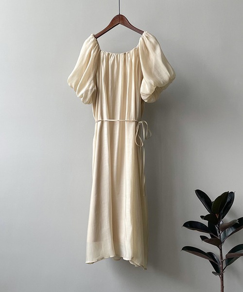 aimoha(アイモハ)の「ランタンスリーブワンピ (SS)(ワンピース・レディース・ベージュ/パープル/グリーン・LARGE/MEDIUM)」の8枚目の写真