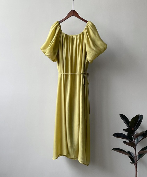 aimoha(アイモハ)の「ランタンスリーブワンピ (SS)(ワンピース・レディース・ベージュ/パープル/グリーン・LARGE/MEDIUM)」の10枚目の写真