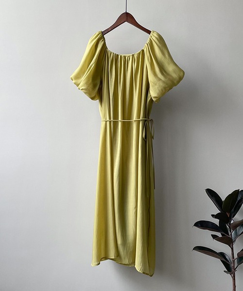 aimoha(アイモハ)の「ランタンスリーブワンピ (SS)(ワンピース・レディース・ベージュ/パープル/グリーン・LARGE/MEDIUM)」の14枚目の写真