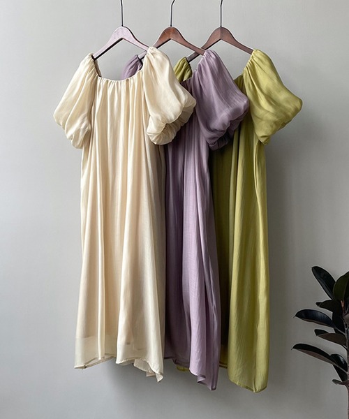 aimoha(アイモハ)の「ランタンスリーブワンピ (SS)(ワンピース・レディース・ベージュ/パープル/グリーン・LARGE/MEDIUM)」の15枚目の写真