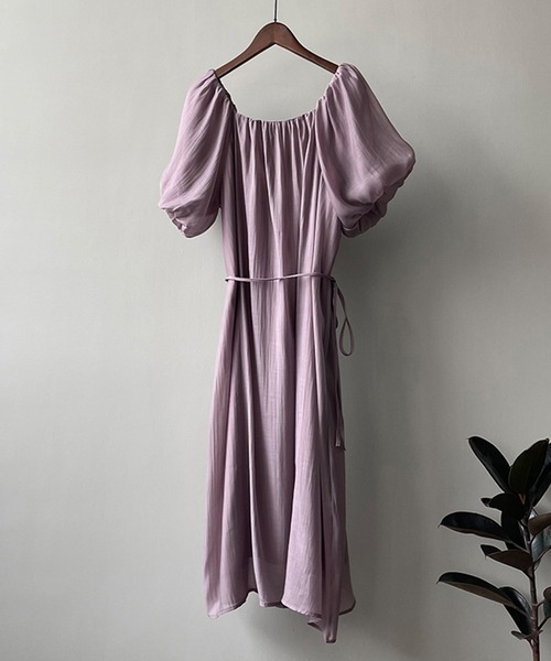 aimoha(アイモハ)の「ランタンスリーブワンピ (SS)(ワンピース・レディース・ベージュ/パープル/グリーン・LARGE/MEDIUM)」の16枚目の写真