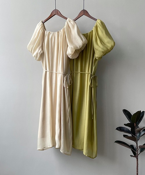 aimoha(アイモハ)の「ランタンスリーブワンピ (SS)(ワンピース・レディース・ベージュ/パープル/グリーン・LARGE/MEDIUM)」の17枚目の写真