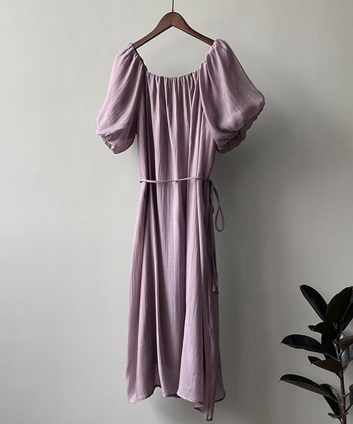 aimoha(アイモハ)の「ランタンスリーブワンピ (SS)(ワンピース・レディース・ベージュ/パープル/グリーン・LARGE/MEDIUM)」の20枚目の写真