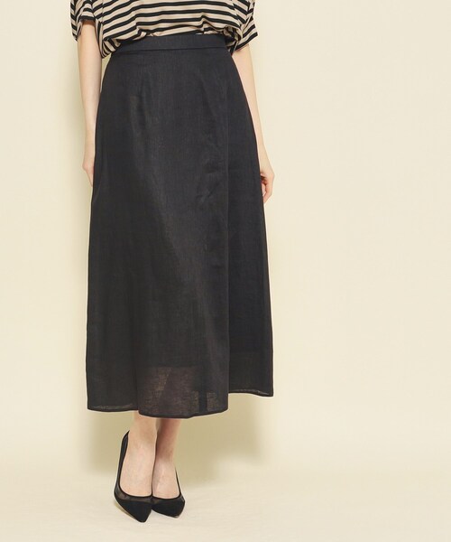 【セール】【洗える／麻素材／清涼感／シアー感】すっきり見えで甘すぎない、女性らしいフレアスカート（スカート）｜COUP DE CHANCE（クードシャンス）