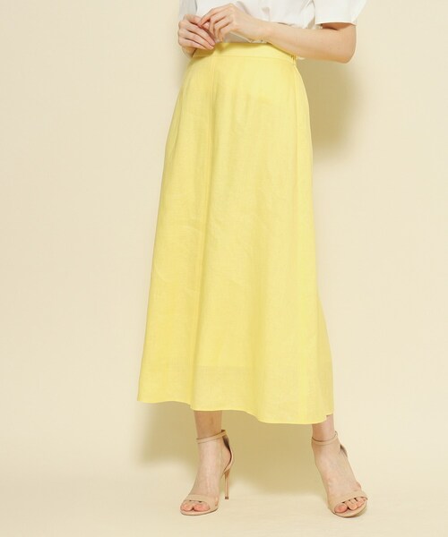 【セール】【洗える／麻素材／清涼感／シアー感】すっきり見えで甘すぎない、女性らしいフレアスカート（スカート）｜COUP DE CHANCE（クードシャンス）