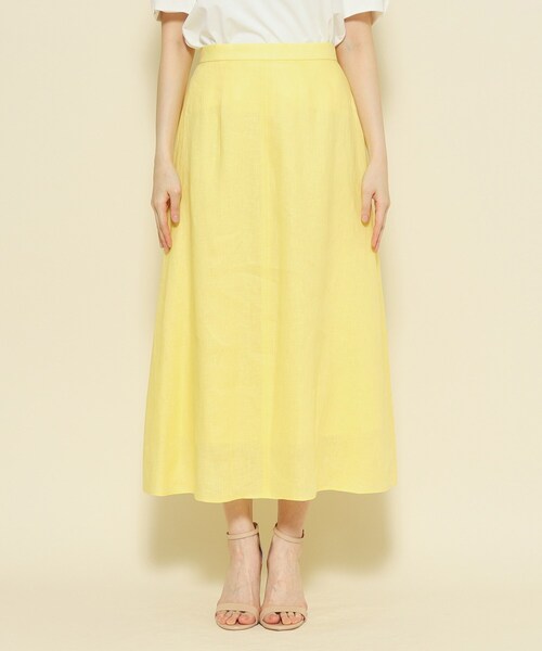 【セール】【洗える／麻素材／清涼感／シアー感】すっきり見えで甘すぎない、女性らしいフレアスカート（スカート）｜COUP DE CHANCE（クードシャンス）