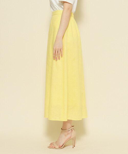 【セール】【洗える／麻素材／清涼感／シアー感】すっきり見えで甘すぎない、女性らしいフレアスカート（スカート）｜COUP DE CHANCE（クードシャンス）