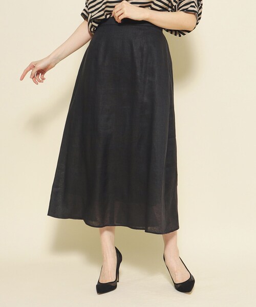 【セール】【洗える／麻素材／清涼感／シアー感】すっきり見えで甘すぎない、女性らしいフレアスカート（スカート）｜COUP DE CHANCE（クードシャンス）